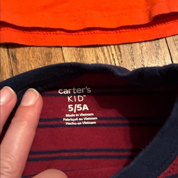 Assorted Kids Short Sleeve Tees - Red, Gray, Black, Blue, Orange and one pj set - Picture 9 of 11